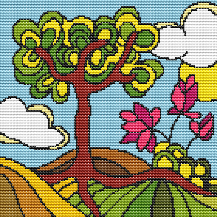 A Day in Summer Cross Stitch Kit - Premium Cross Stitch Kit - The Art of Stitch