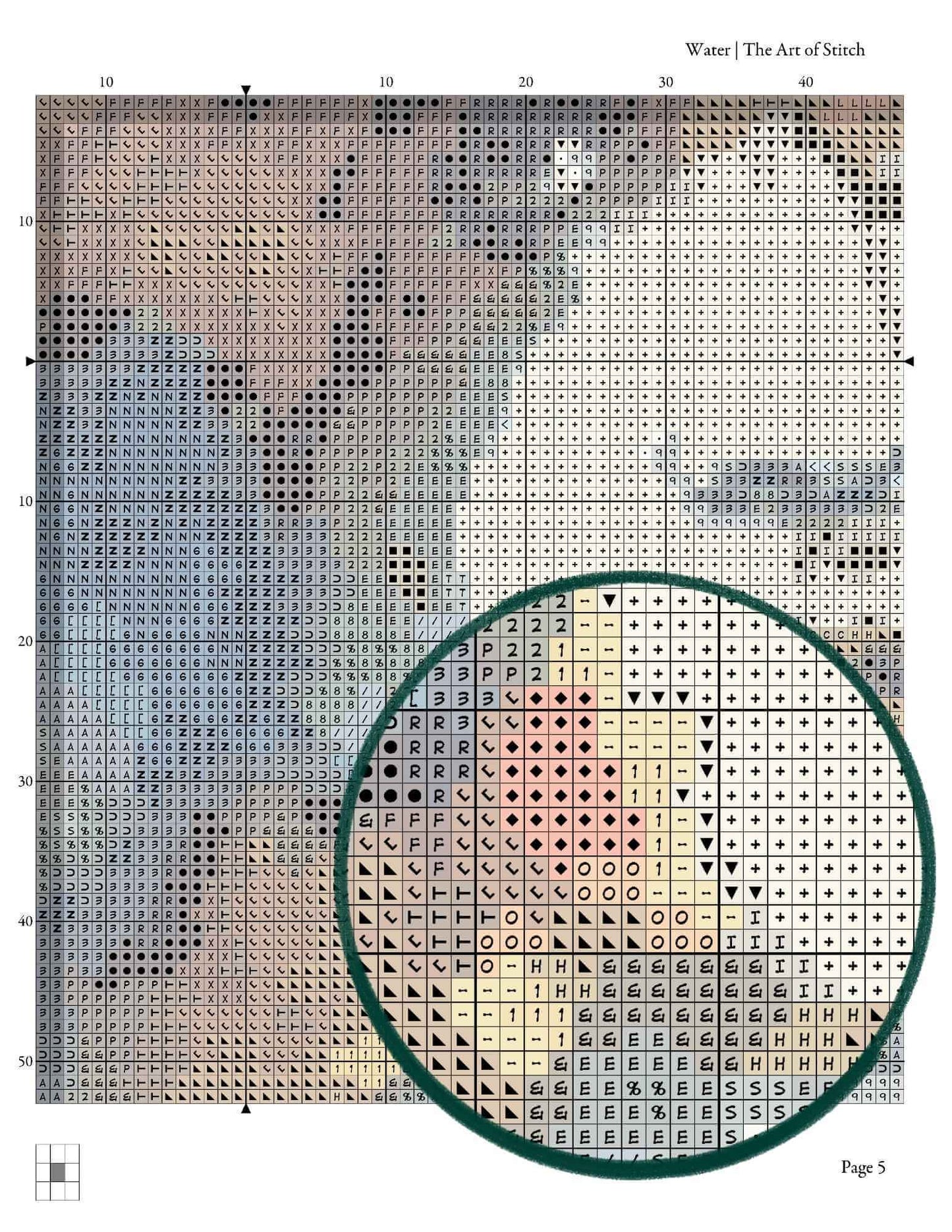 The Elements Series: Water Cross Stitch Kit - Premium Cross Stitch Kit - The Art of Stitch