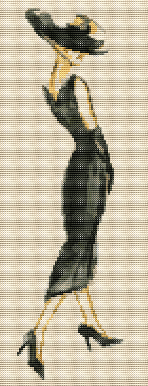 Lady in Black Cross Stitch Pattern by The Art of Stitch