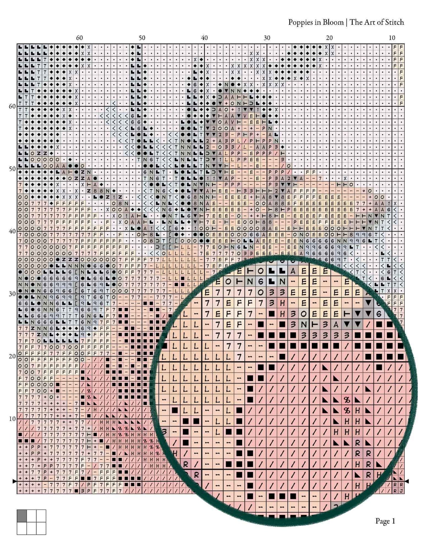 Poppies in Bloom Cross Stitch Pattern - Premium Cross Stitch Pattern - The Art of Stitch
