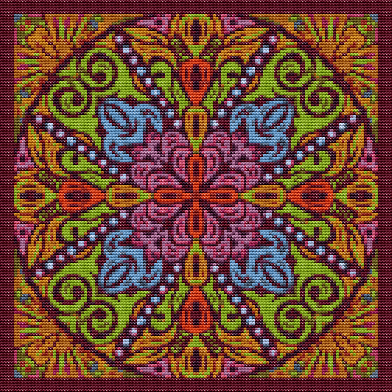 Memories Mandala Cross Stitch Pattern by The Art of Stitch