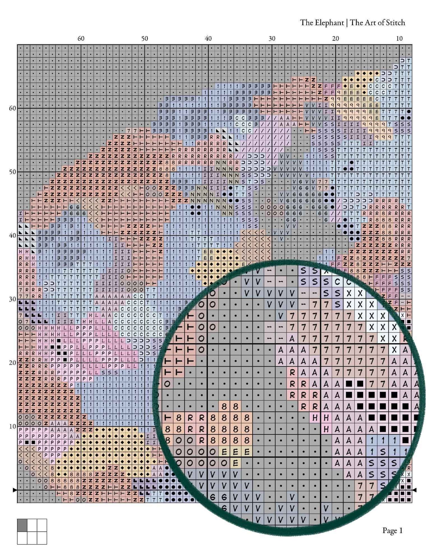 The Elephant Cross Stitch Kit - Premium Cross Stitch Kit - The Art of Stitch