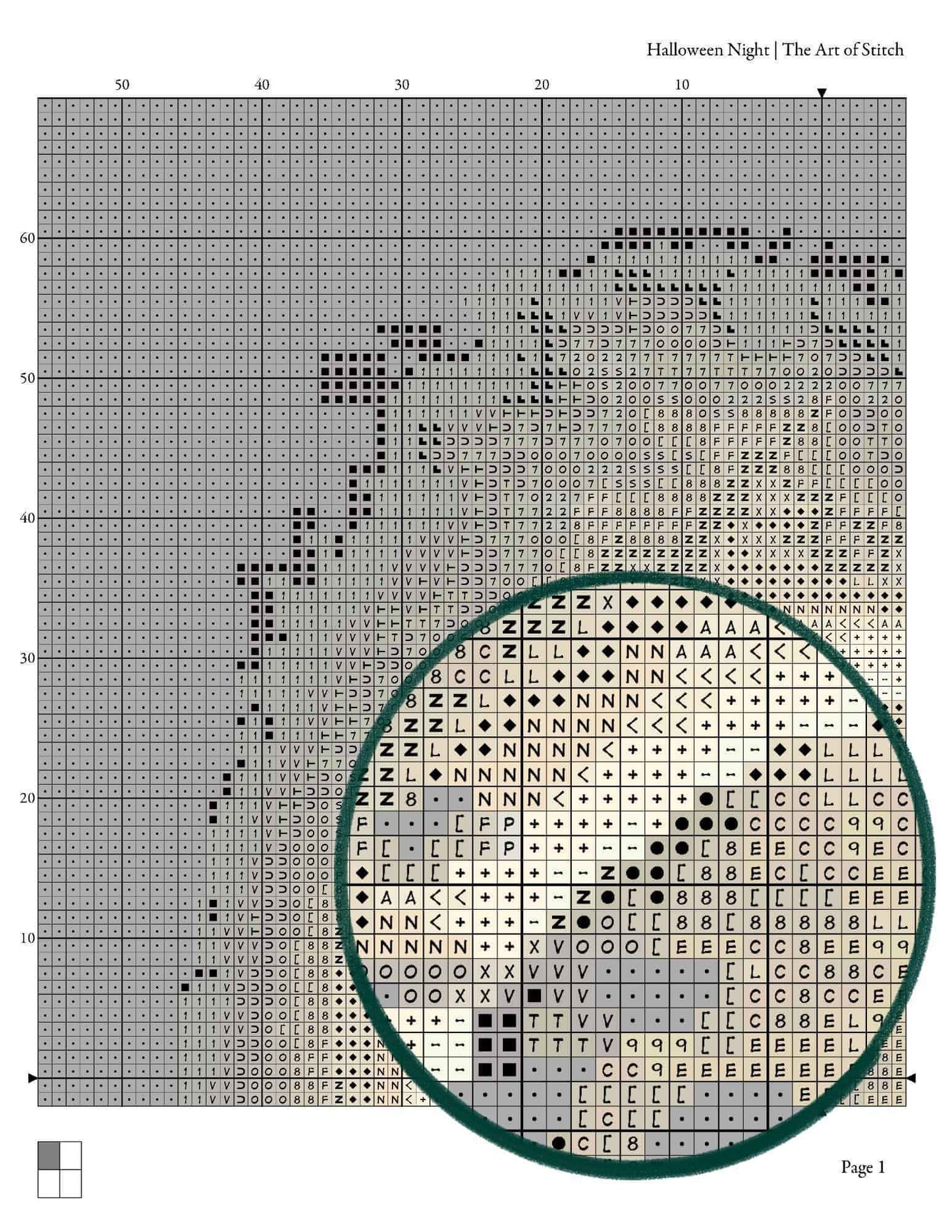 Halloween Night Cross Stitch Kit - Premium Cross Stitch Kit - The Art of Stitch