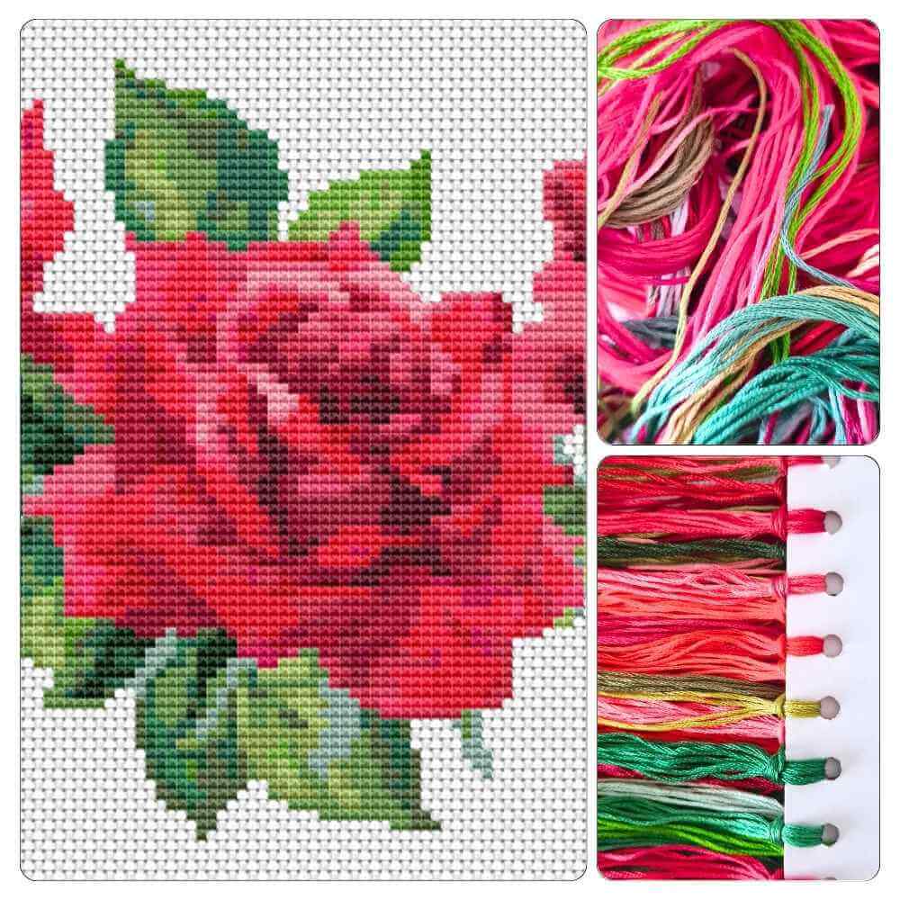Red Roses Cross Stitch Kit