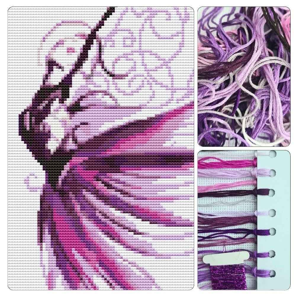 Violet Cross Stitch Kit