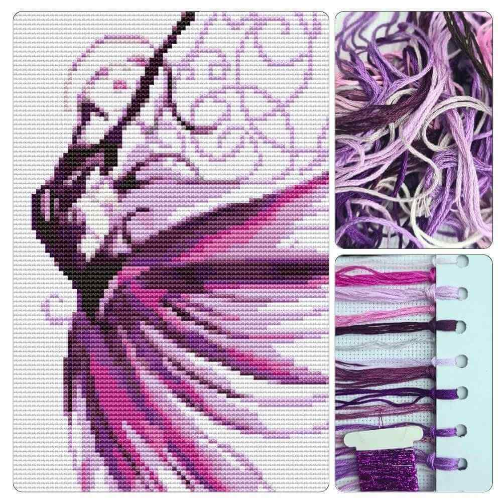 Violet Cross Stitch Kit