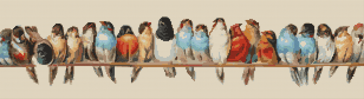A Row of Birds Cross Stitch Pattern by The Art of Stitch