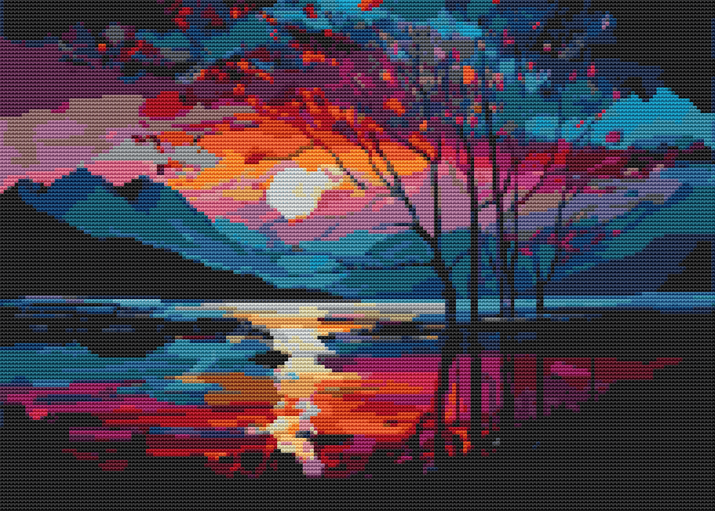 As the Sun Sets Cross Stitch Pattern by The Art of Stitch