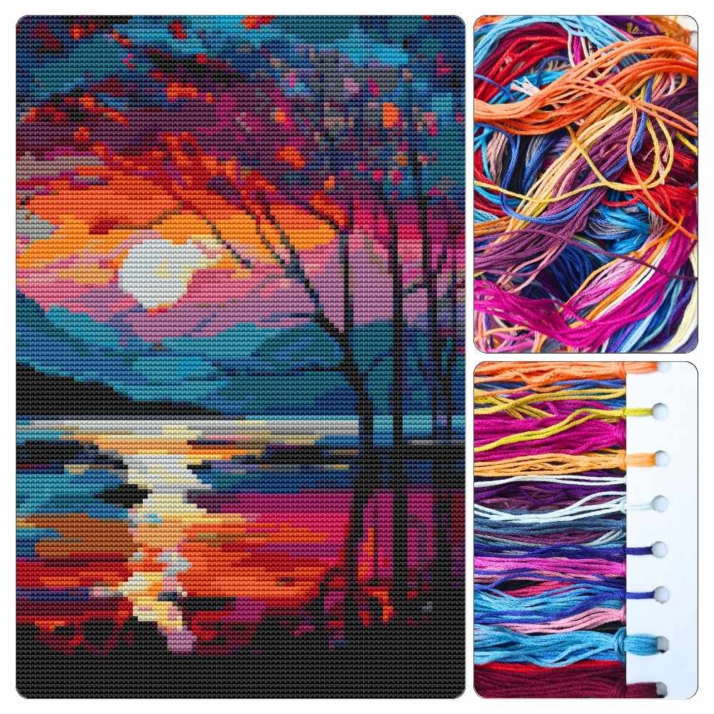 As the Sun Sets Cross Stitch Kit