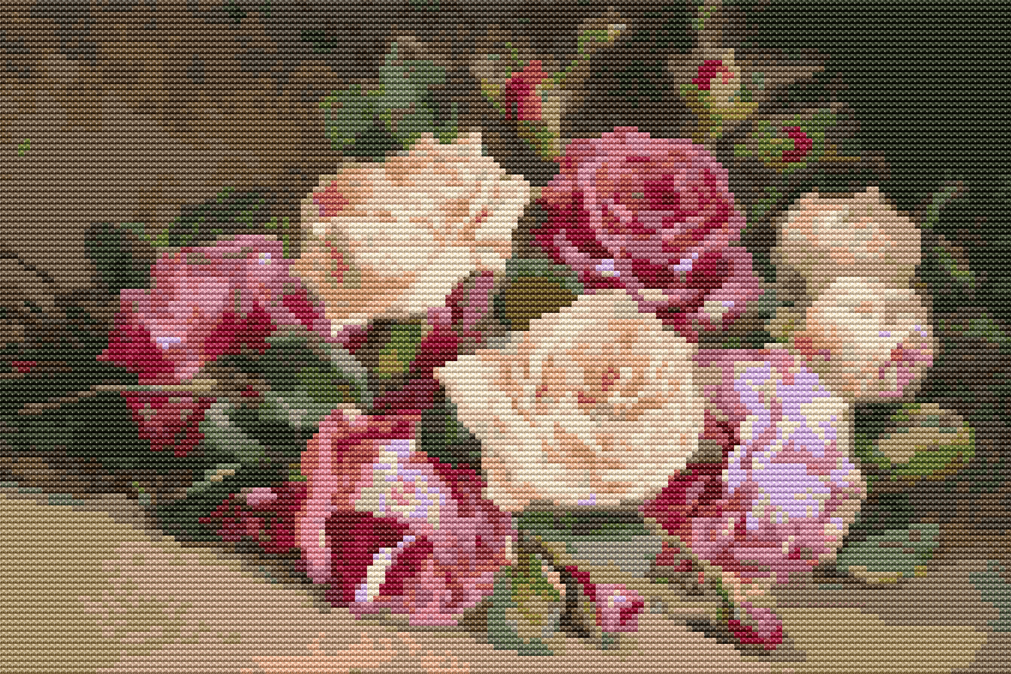 Bed of Roses Cross Stitch Pattern by The Art of Stitch