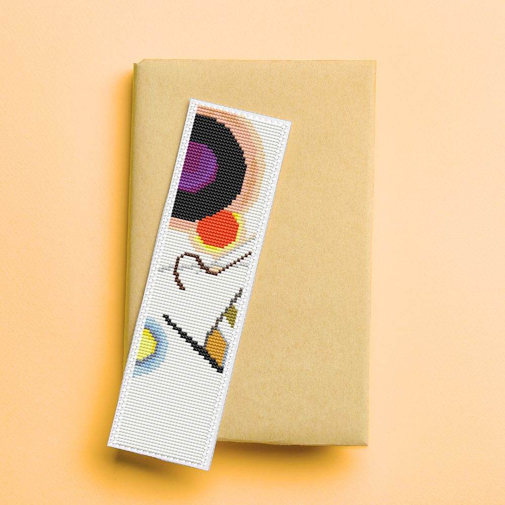 Composition VIII Bookmark Cross Stitch Pattern by Wassily Kandinsky