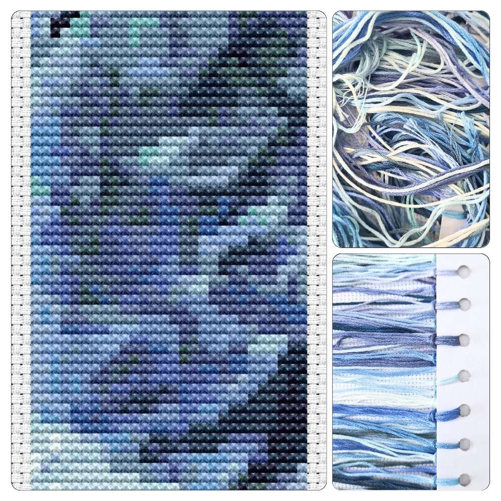 Blue Winter Bookmark Cross Stitch Kit