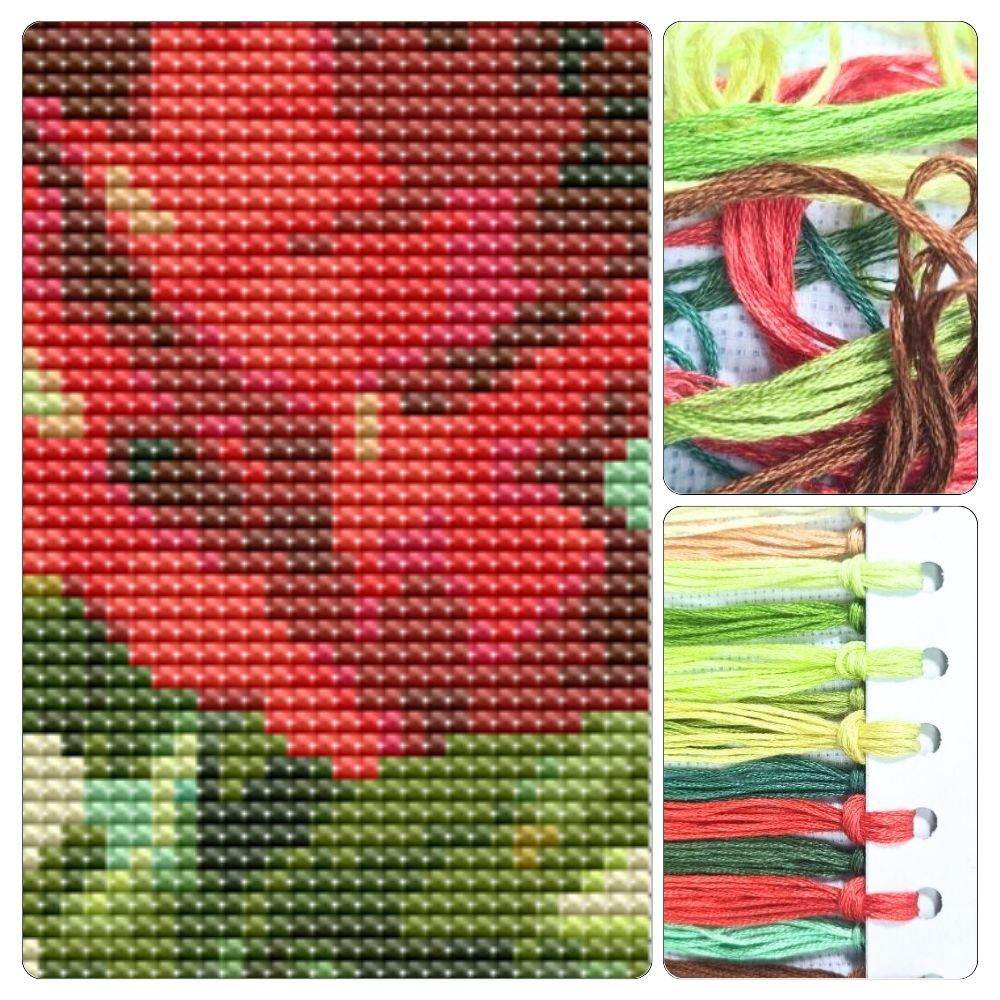 Red Rose Bookmark Cross Stitch Kit by Catharina Klein