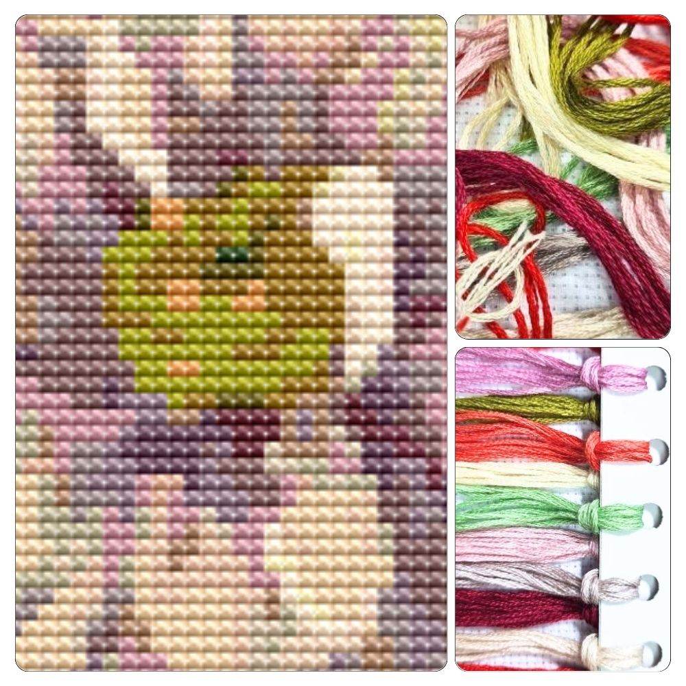 Japan Dahlia Bookmark Cross Stitch Kit by Tanigami Konan