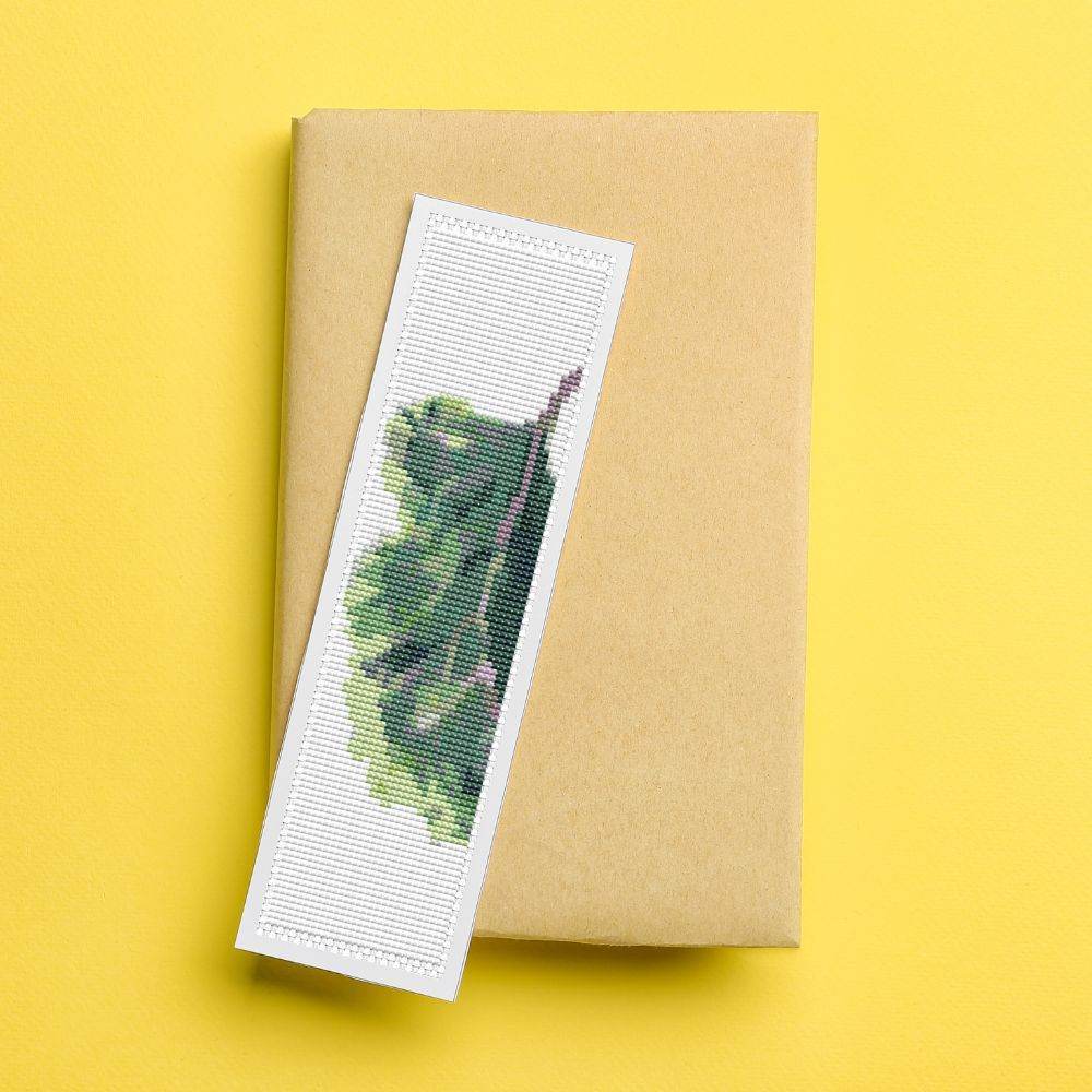 A Side of Kale Bookmark Cross Stitch Pattern by The Art of Stitch