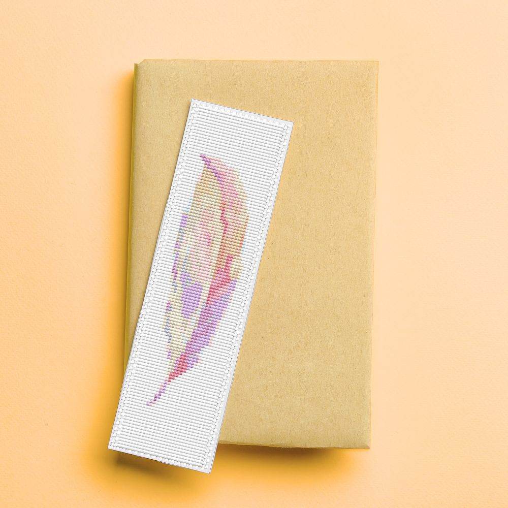Pastel Feather Bookmark Cross Stitch Pattern by The Art of Stitch