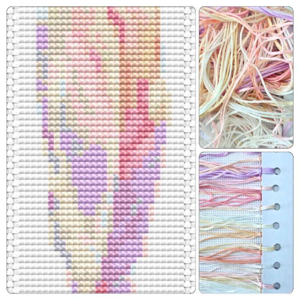 Pastel Feather Bookmark Cross Stitch Kit