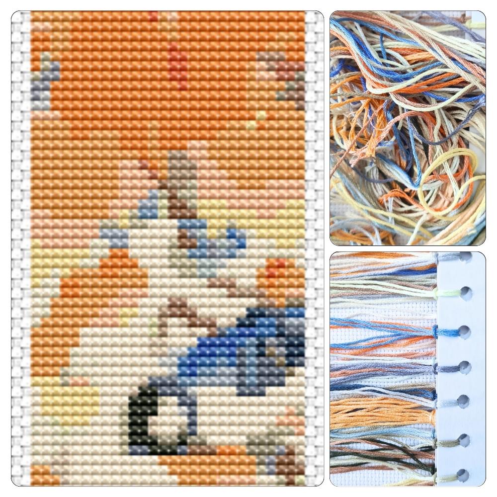 Great Tit on Paulownia Branch Bookmark Cross Stitch Kit