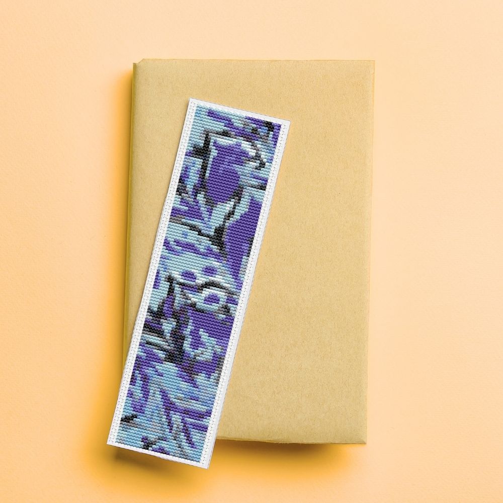 Violet Currents Bookmark Cross Stitch Pattern
