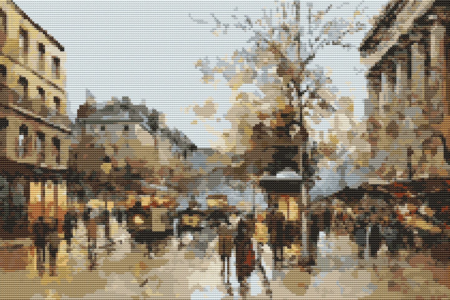 Flower Market Cross Stitch Pattern by Antoine Blanchard