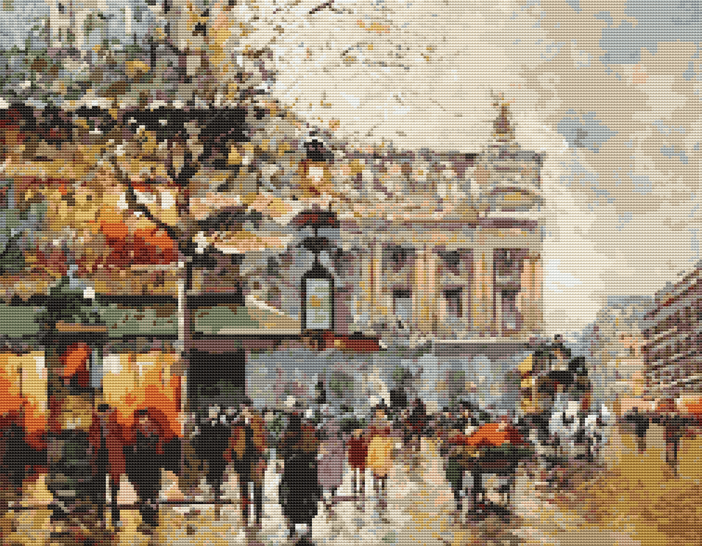 Paris Opera House Cross Stitch Pattern by Antoine Blanchard