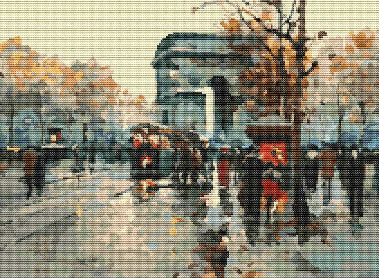 Arc de Triomphe Cross Stitch Pattern by Antoine Blanchard