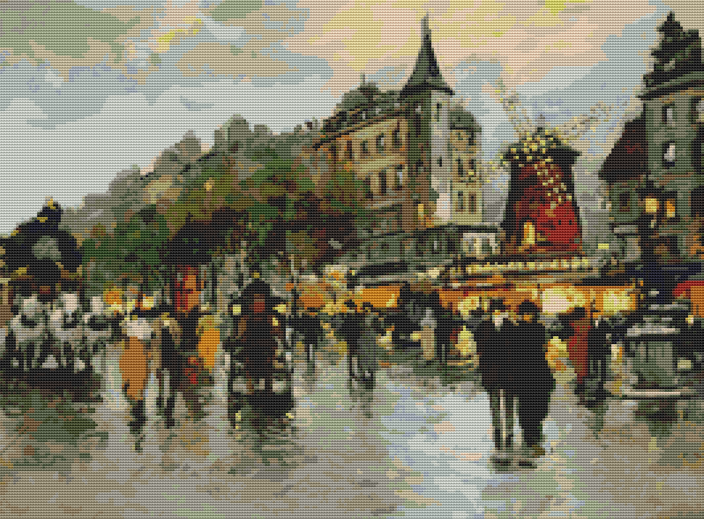 Le Moulin Rouge Cross Stitch Pattern by Antoine Blanchard