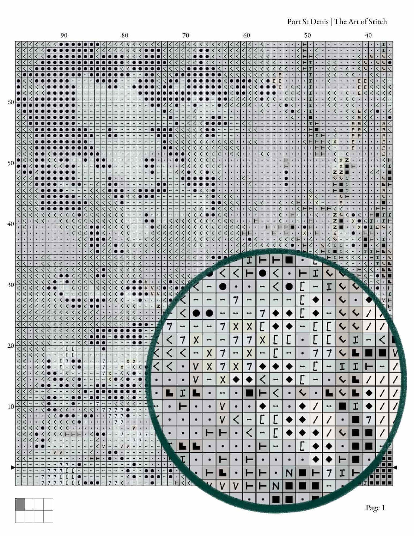 Port St Denis Cross Stitch Pattern - Premium Cross Stitch Pattern - Antoine Blanchard