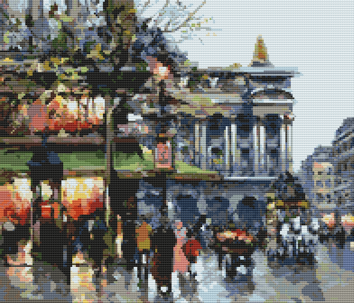 Café de la Paix Opera Cross Stitch Kit by Antoine Blanchard