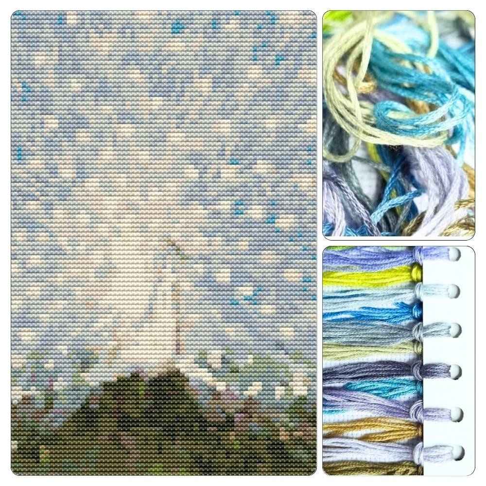 Peacock and Cockatoos Cross Stitch Kit