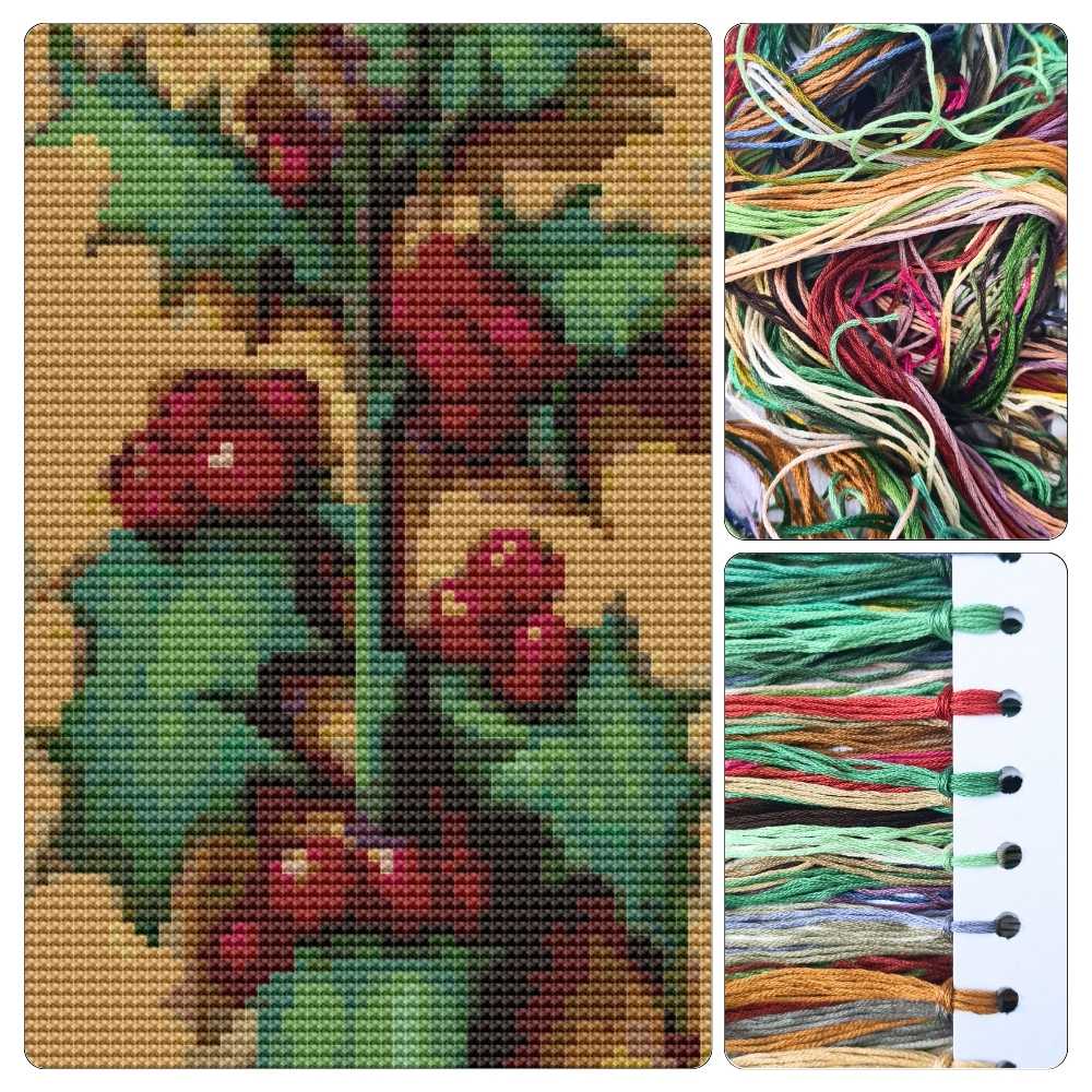Red Berries Cross Stitch Kit