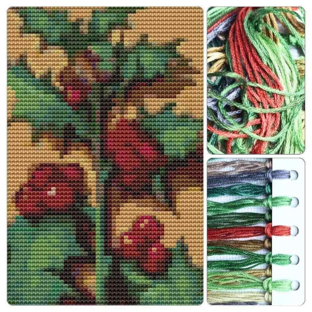 Red Berries Cross Stitch Kit