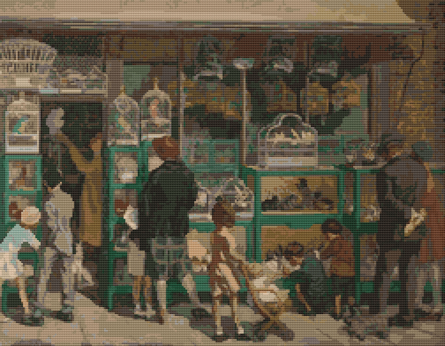 The Bird Shop Cross Stitch Kit by Herbert Ashwin Budd