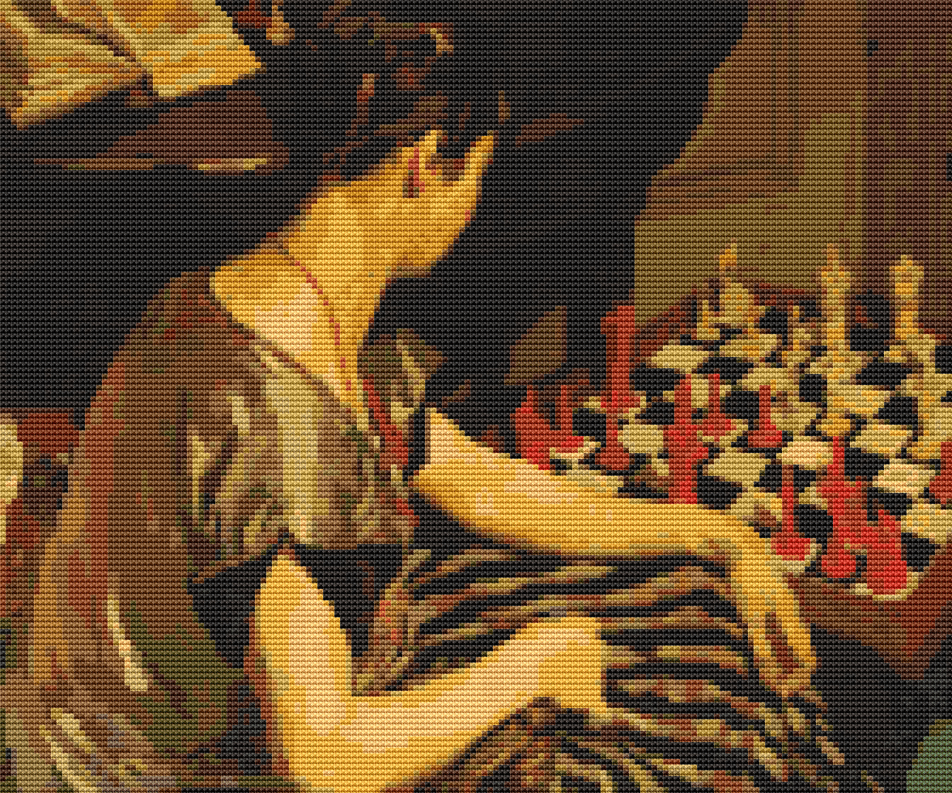 The Chess Board Cross Stitch Pattern by Herbert Ashwin Budd