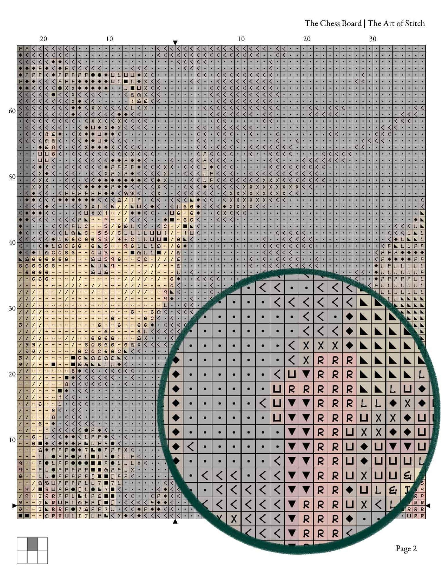 The Chess Board Cross Stitch Pattern - Premium Cross Stitch Pattern - Herbert Ashwin Budd