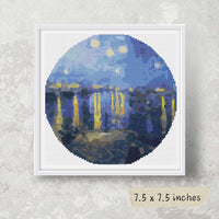 Starry Night over the Rhone Circular Cross Stitch Kit