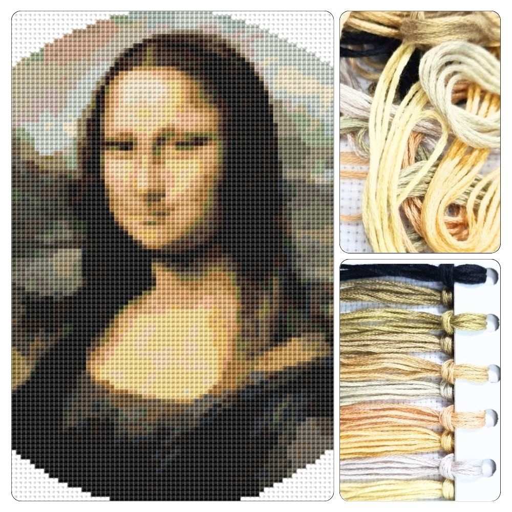 Mona Lisa Circular Cross Stitch Kit