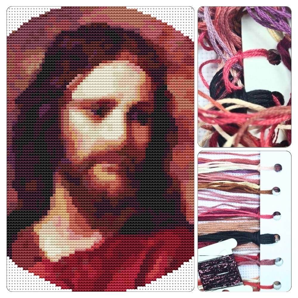 Christ at 33 Circular Cross Stitch Kit by Heinrich Hofmann