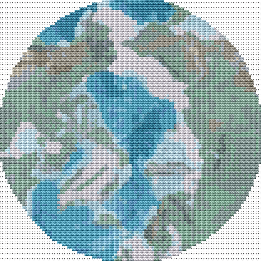 The Arctic Ocean Circular Cross Stitch Kit by The Art of Stitch