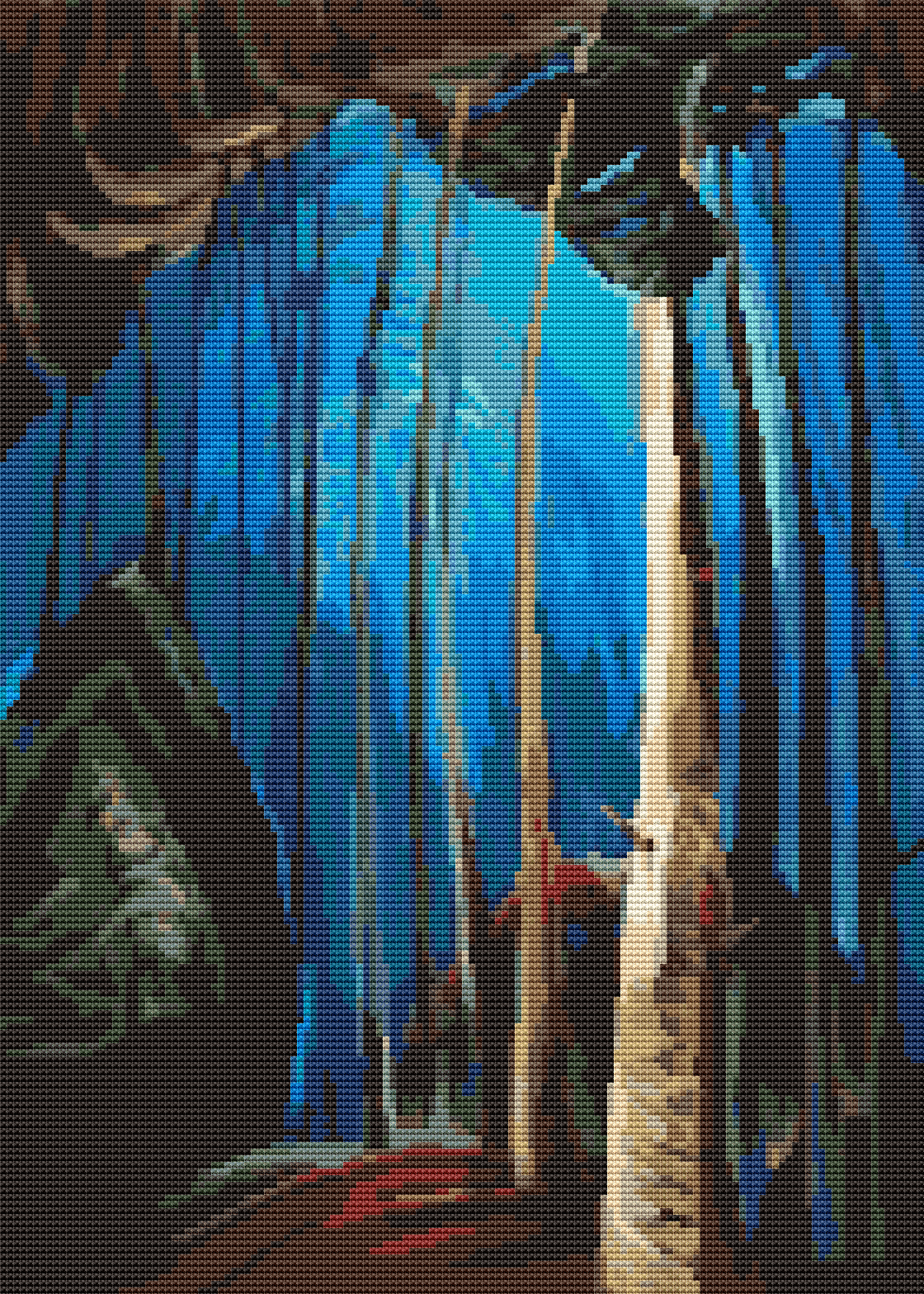 Blue Sky Cross Stitch Pattern by Emily Carr