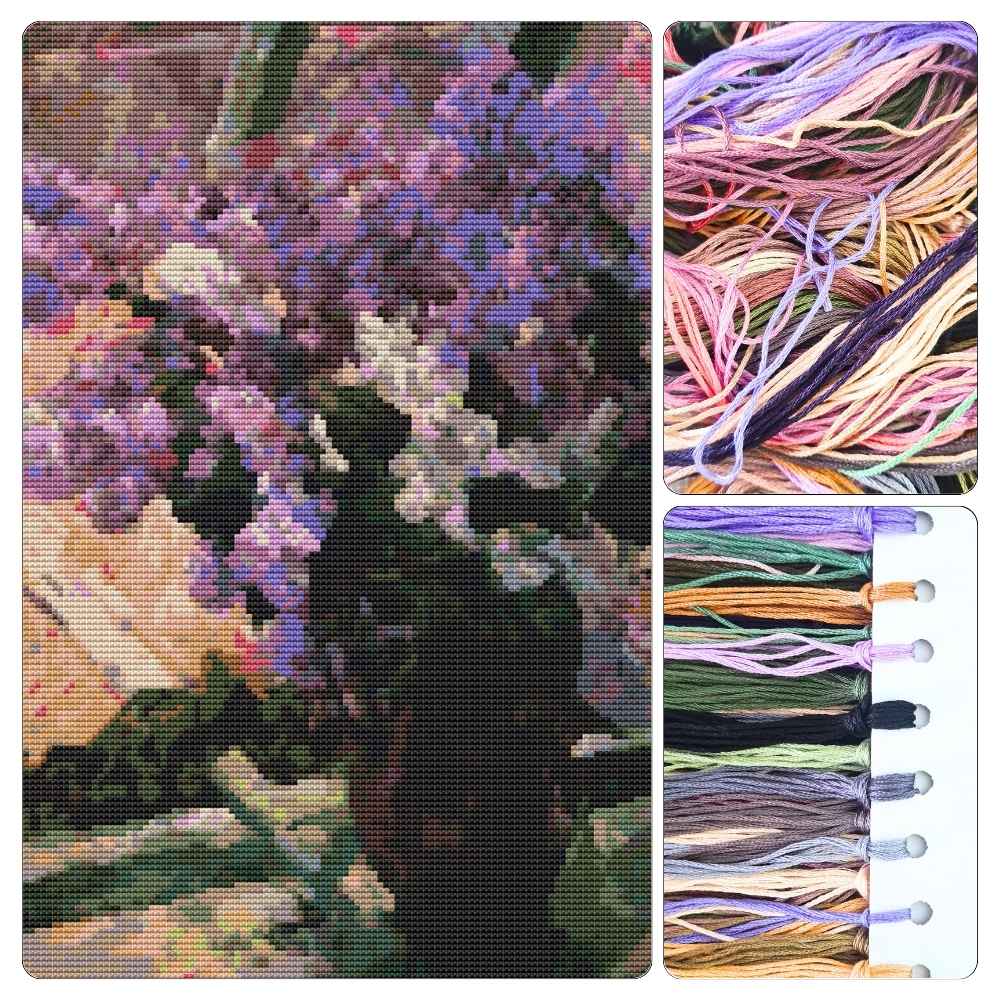 Lilacs in a Window Cross Stitch Kit
