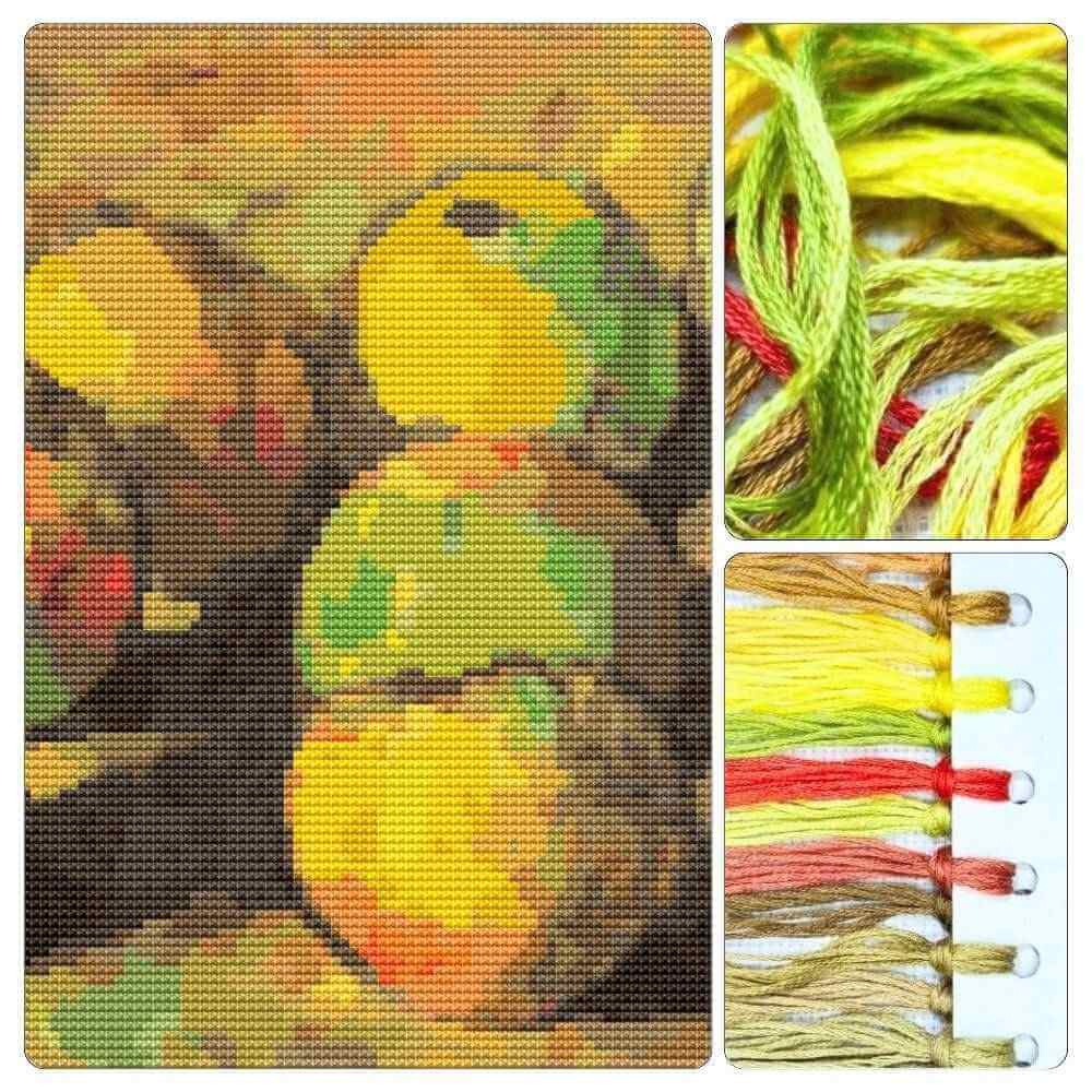 Still Life with Seven Apples Cross Stitch Kit