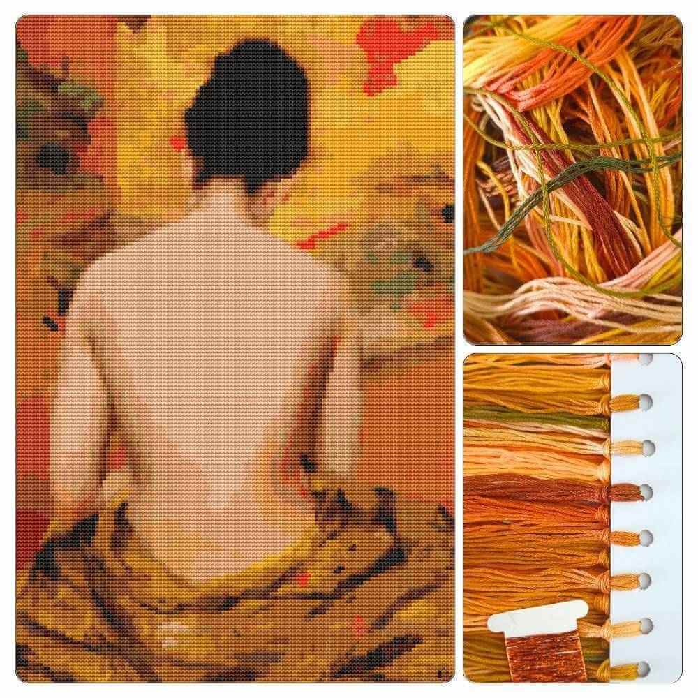 Back of a Nude Cross Stitch Kit