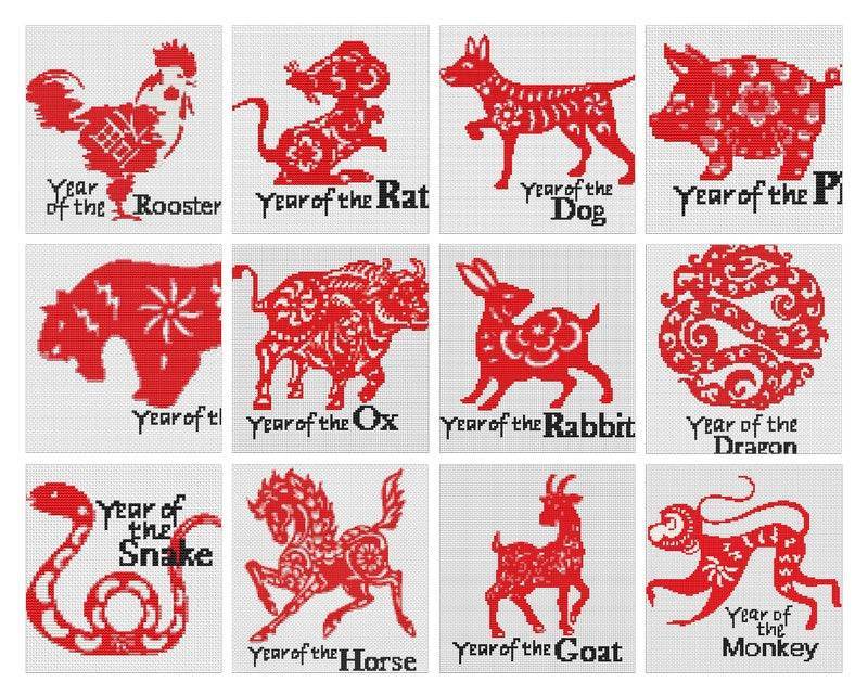 Year of the Monkey Cross Stitch Pattern by The Art of Stitch