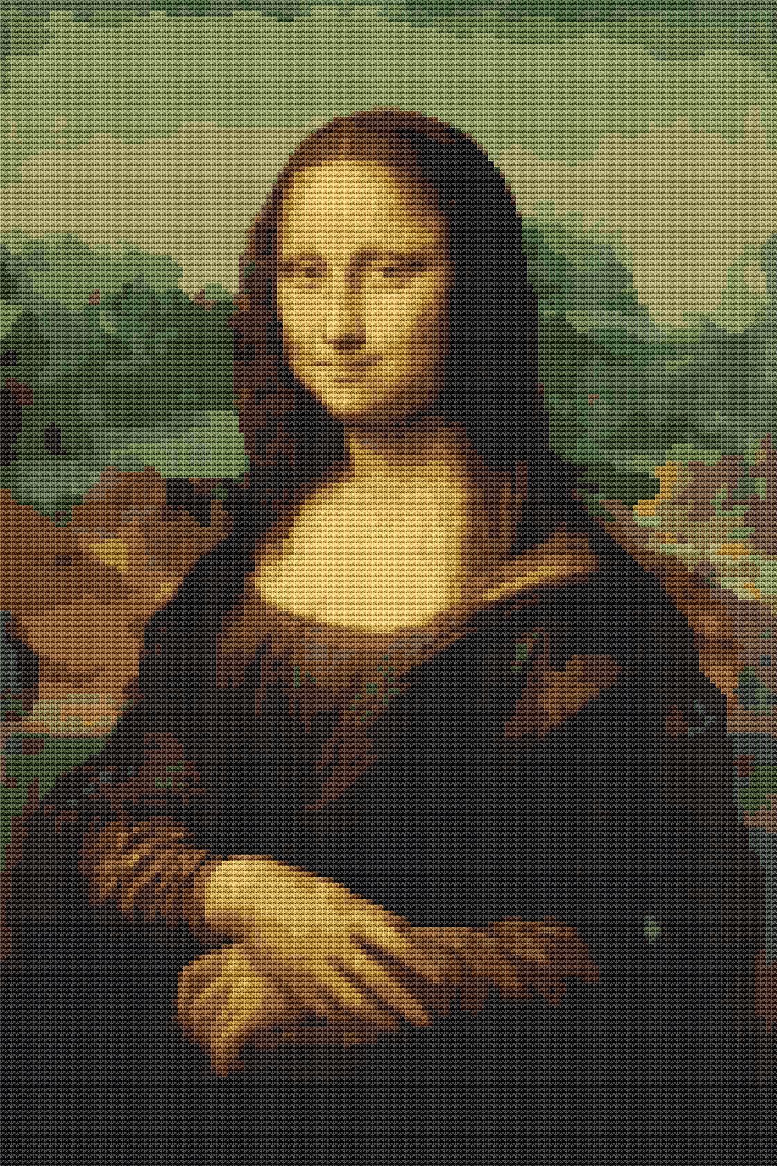 Mona Lisa Cross Stitch Pattern by Leonardo da Vinci