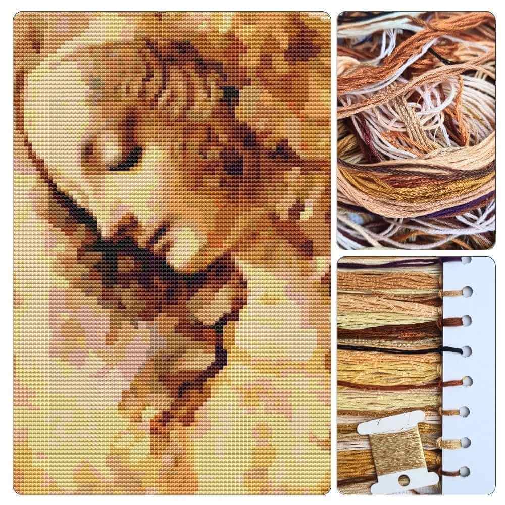 A Woman's Head Cross Stitch Kit