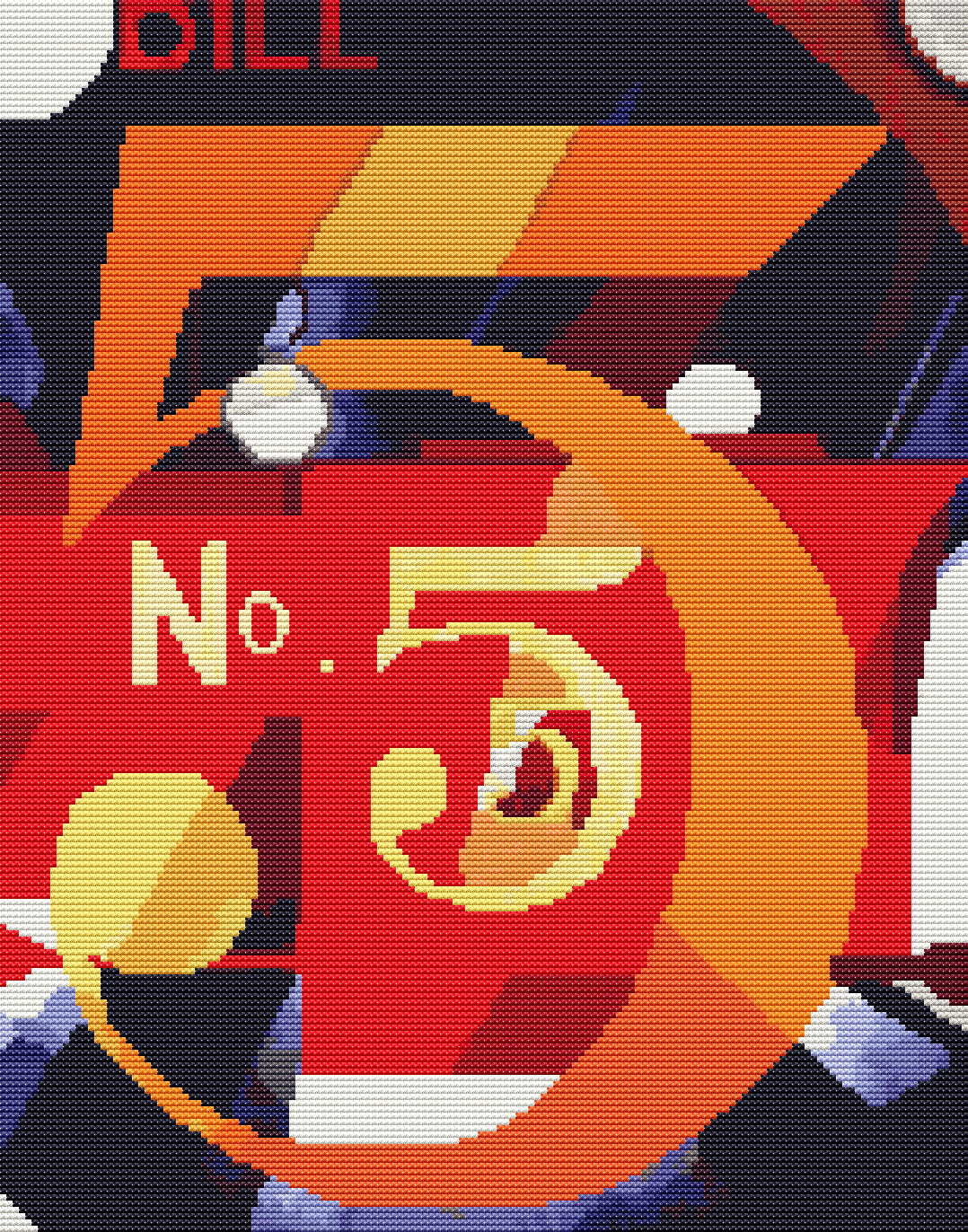 A Figure 5 in Gold Cross Stitch Kit - The Art of Cross Stitch