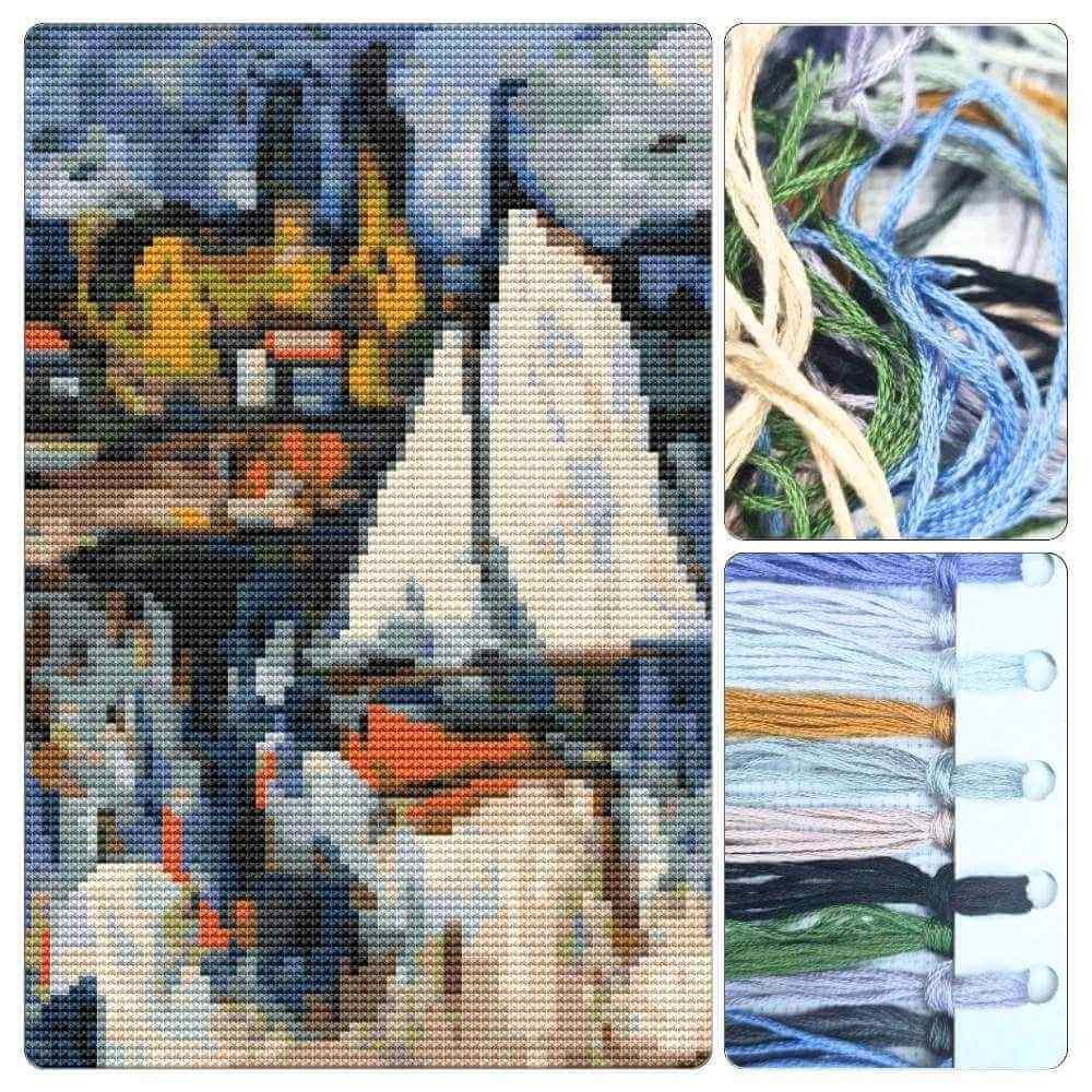 View of the Seine Cross Stitch Kit