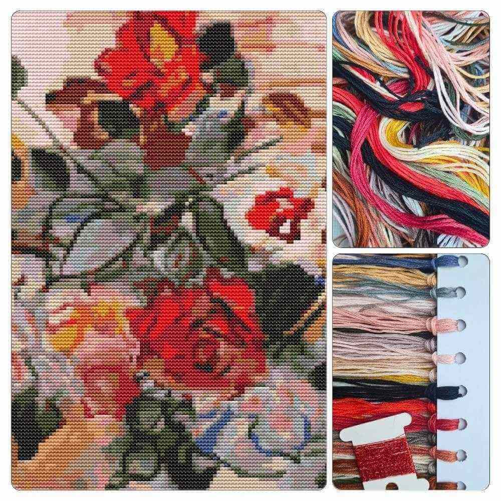 Pink Bunch Cross Stitch Kit