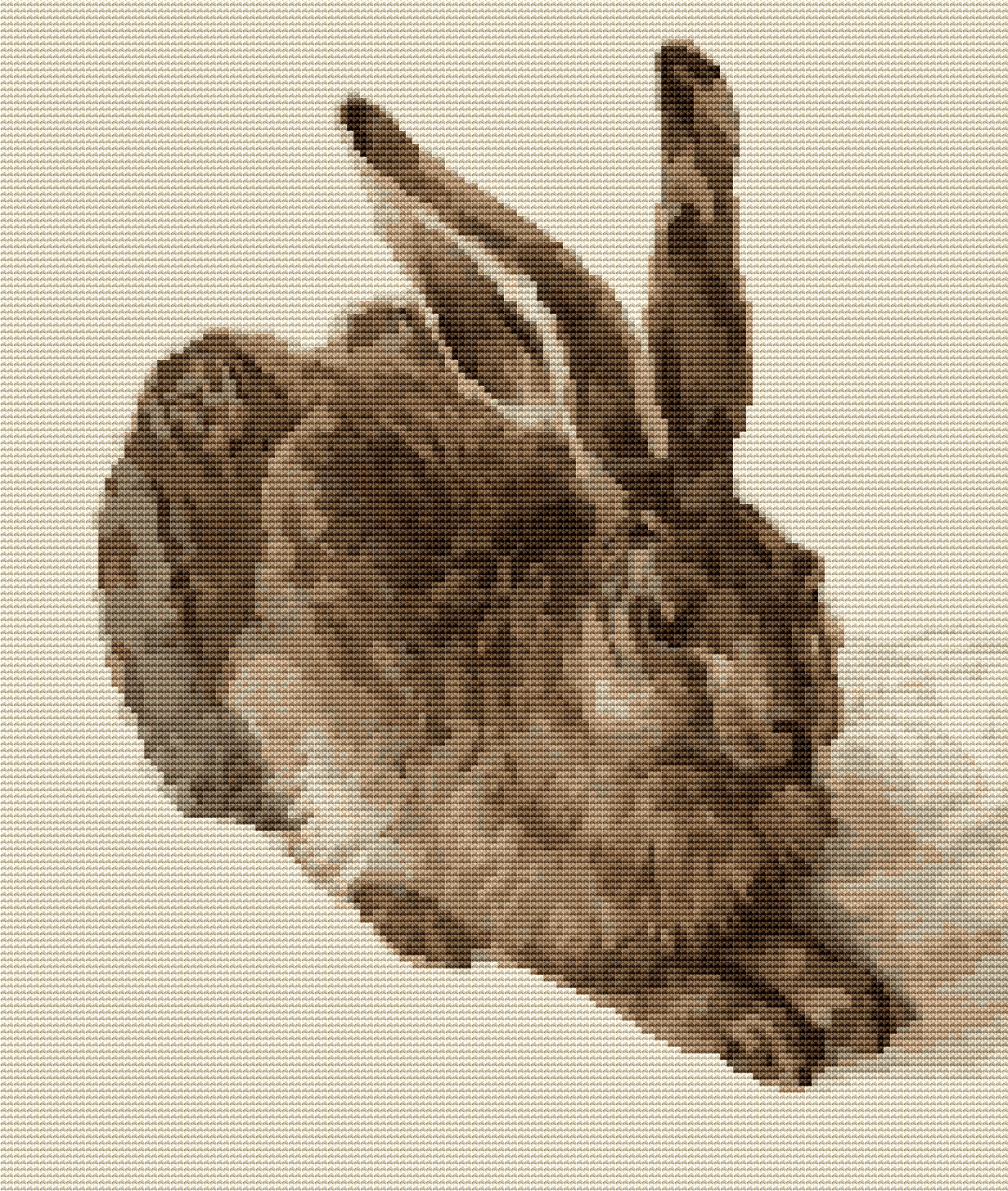 The Young Hare Cross Stitch Pattern by Albrecht Durer